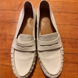 Rag and Bone Cream White Leather Loafers Drivers Flats Shoes Size 8 Rag &Bone 38
